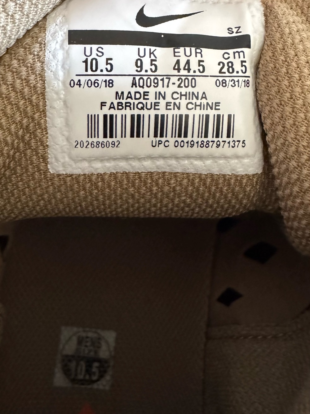 Nike ACG Men’s Sz. 10.5 Angels Rest Hiking Trek Boots Light Bone Streetwear - Picture 10 of 11